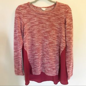 🛍Lucky Brand brick red marled sweater SZ MEDIUM